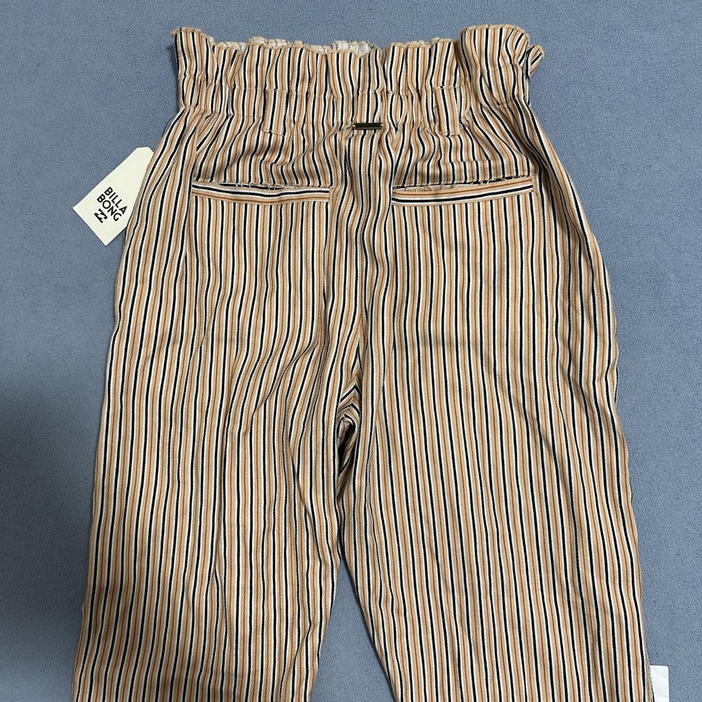 BILLABONG Desert Adventure Striped Pants Size Small Brown Waist Stripped Preppy - Picture 9 of 14